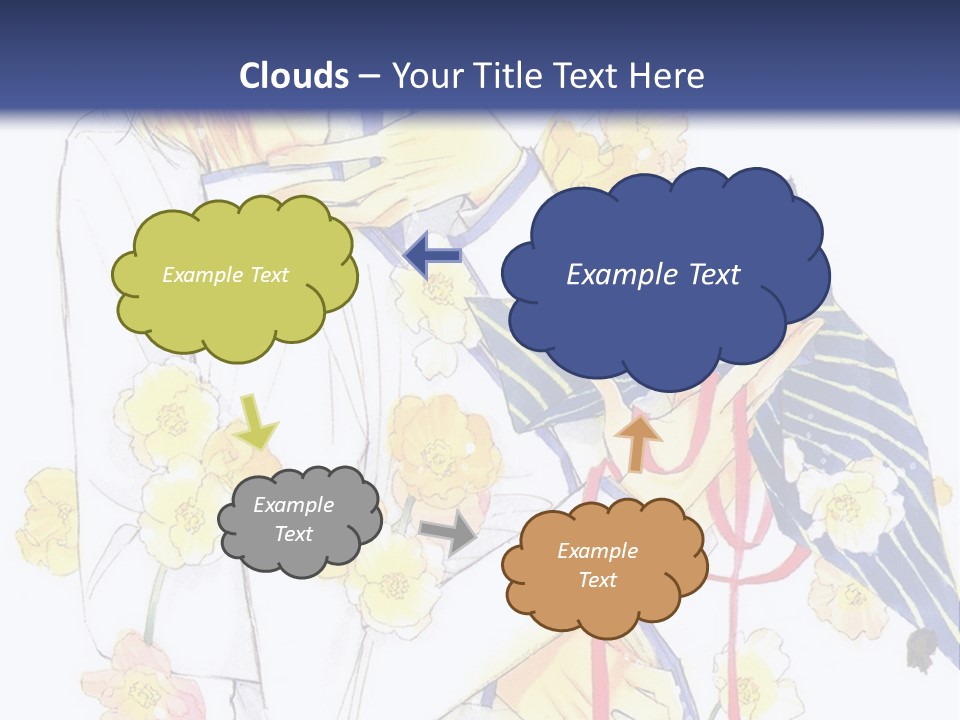 A Couple Of People Hugging Each Other With A Blue Background PowerPoint Template