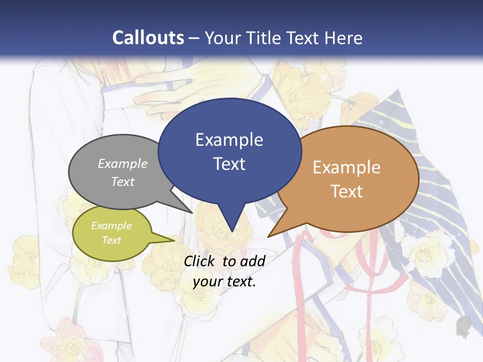 A Couple Of People Hugging Each Other With A Blue Background PowerPoint Template