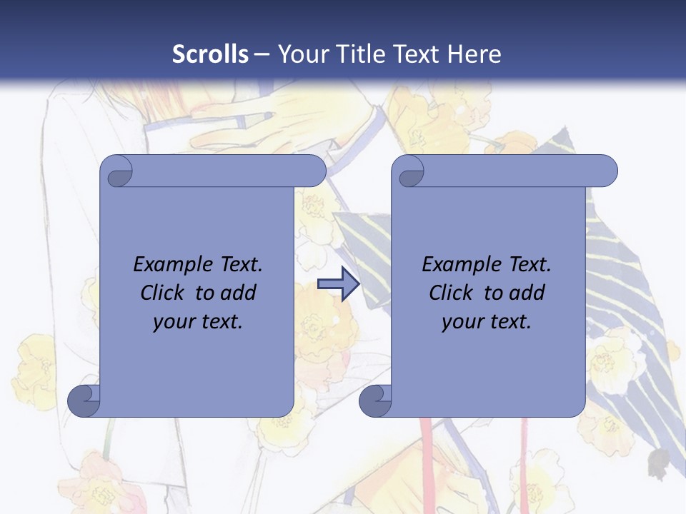 A Couple Of People Hugging Each Other With A Blue Background PowerPoint Template
