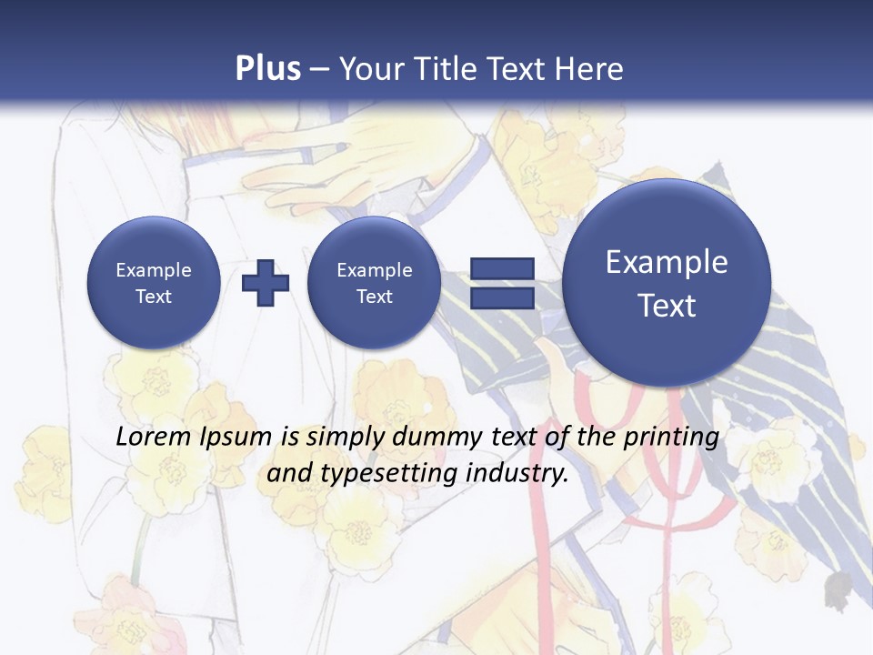 A Couple Of People Hugging Each Other With A Blue Background PowerPoint Template