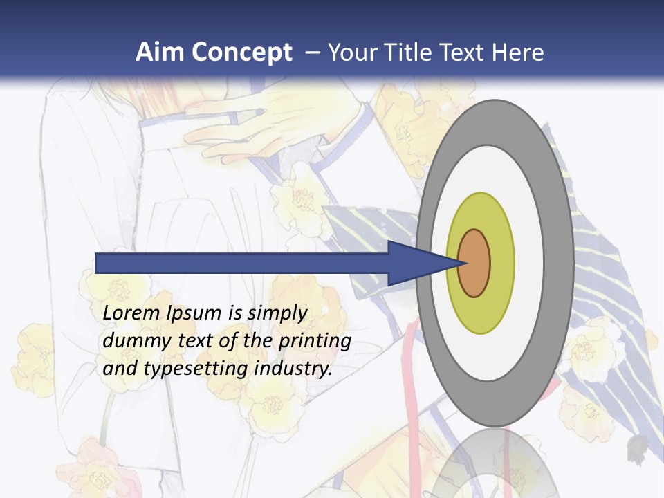 A Couple Of People Hugging Each Other With A Blue Background PowerPoint Template