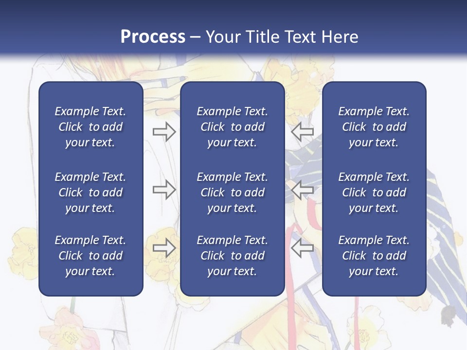 A Couple Of People Hugging Each Other With A Blue Background PowerPoint Template