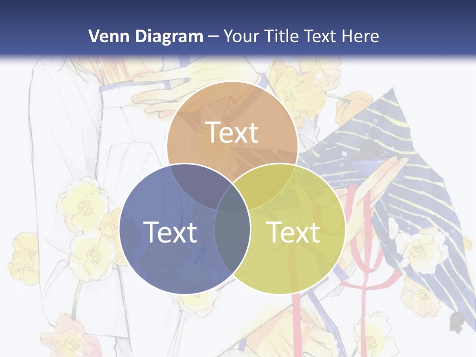 A Couple Of People Hugging Each Other With A Blue Background PowerPoint Template