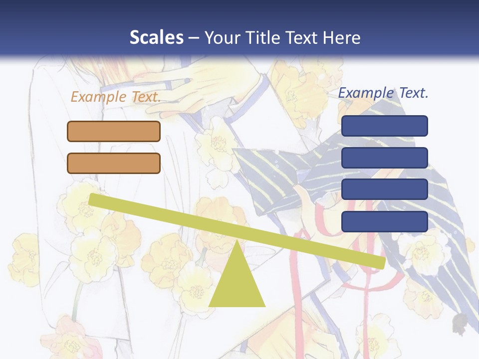 A Couple Of People Hugging Each Other With A Blue Background PowerPoint Template