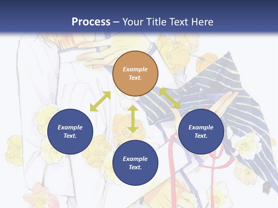 A Couple Of People Hugging Each Other With A Blue Background PowerPoint Template