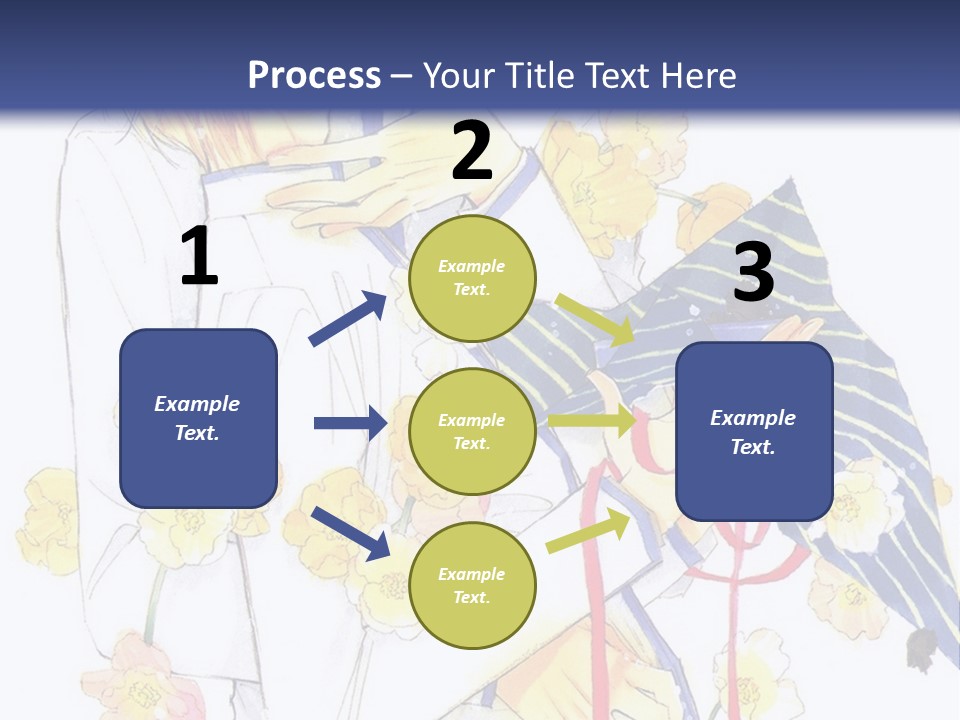 A Couple Of People Hugging Each Other With A Blue Background PowerPoint Template