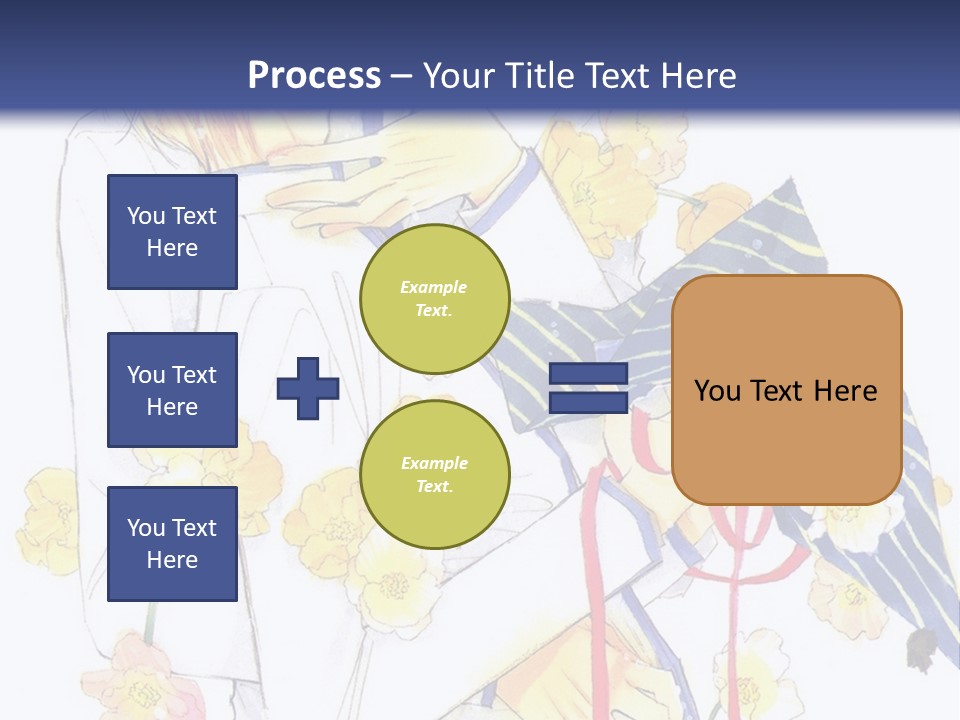 A Couple Of People Hugging Each Other With A Blue Background PowerPoint Template
