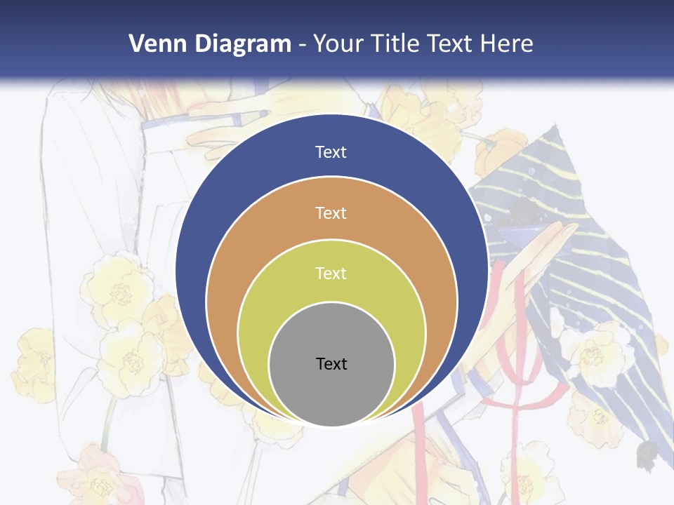 A Couple Of People Hugging Each Other With A Blue Background PowerPoint Template