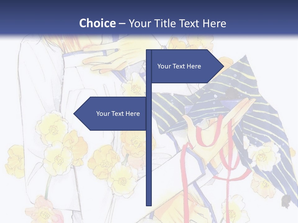 A Couple Of People Hugging Each Other With A Blue Background PowerPoint Template