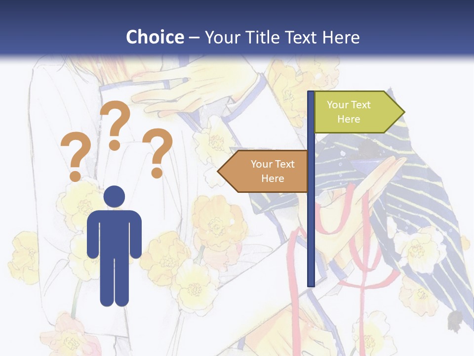 A Couple Of People Hugging Each Other With A Blue Background PowerPoint Template