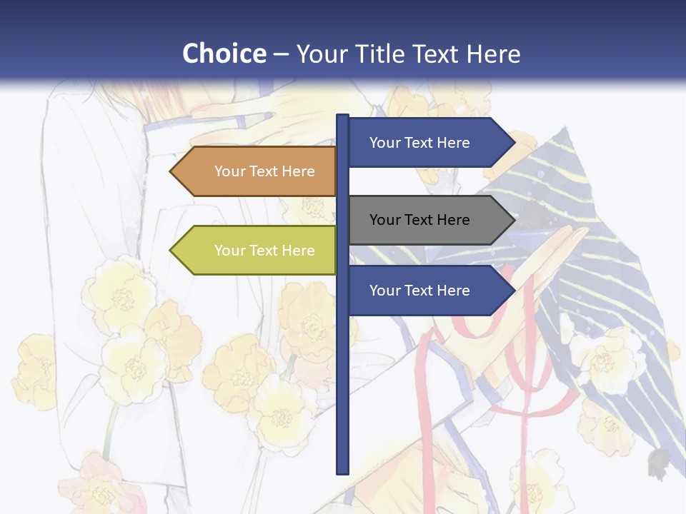 A Couple Of People Hugging Each Other With A Blue Background PowerPoint Template