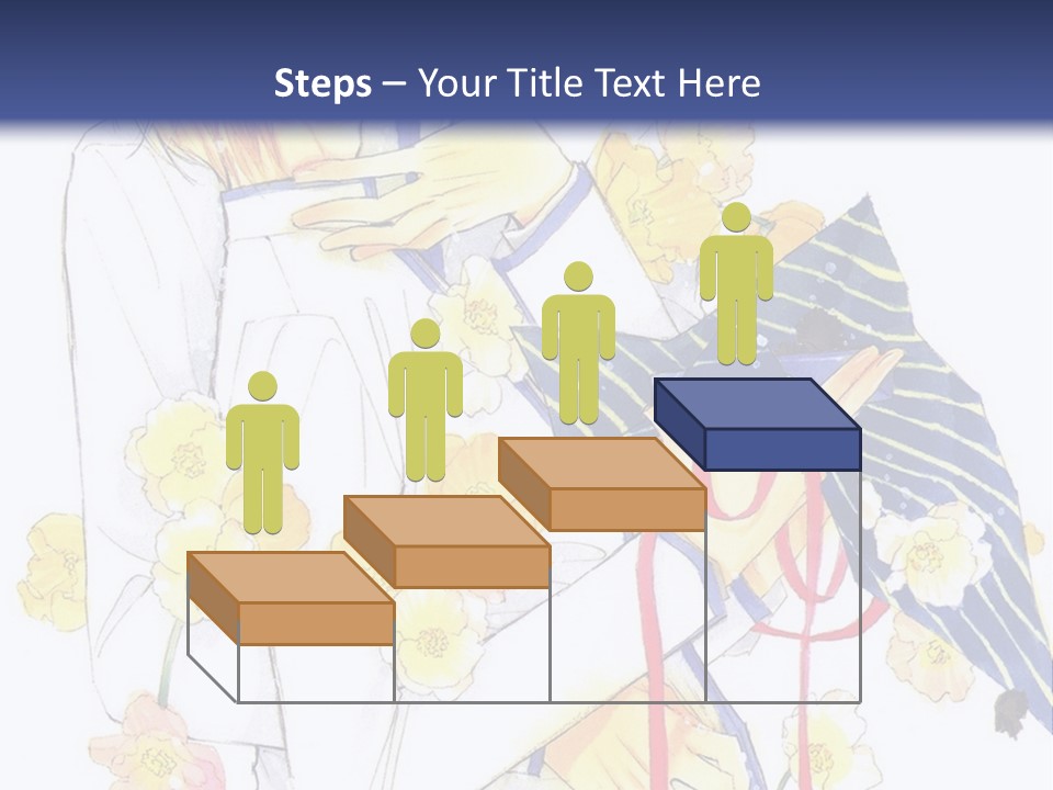 A Couple Of People Hugging Each Other With A Blue Background PowerPoint Template