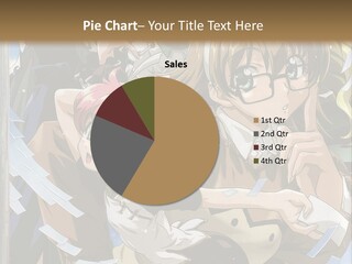 A Group Of Anime Characters With A Brown Background PowerPoint Template