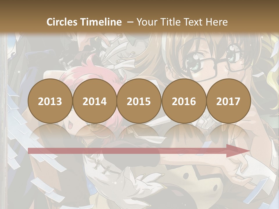 A Group Of Anime Characters With A Brown Background PowerPoint Template