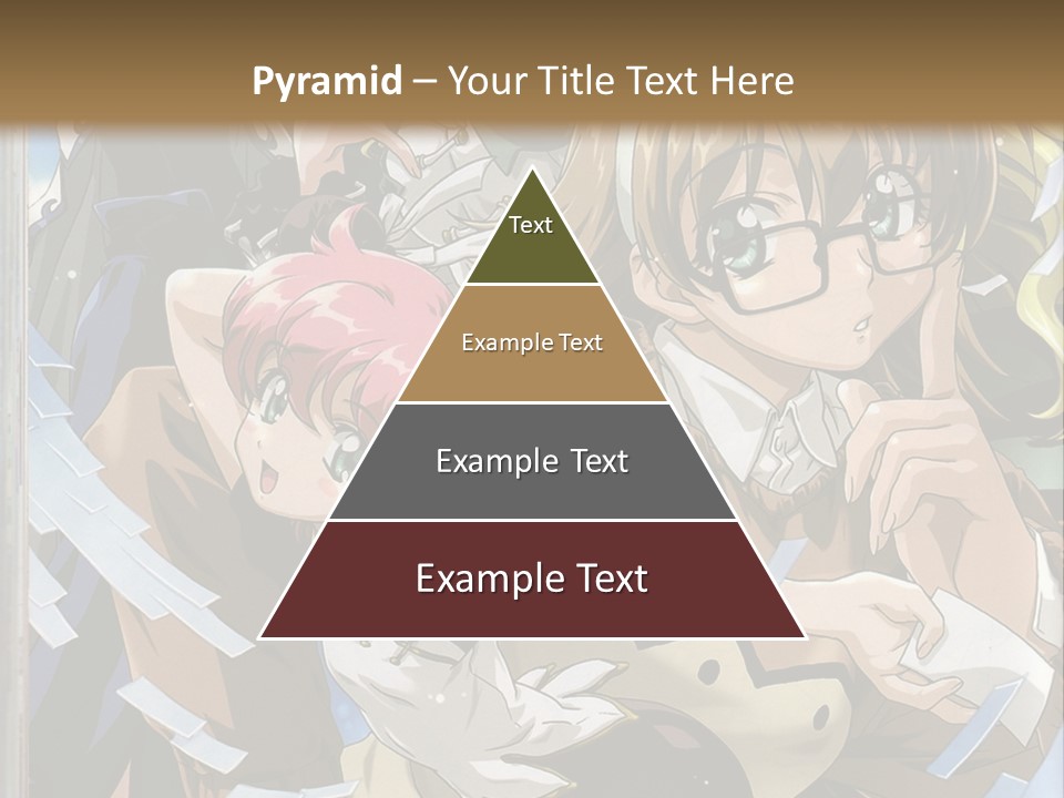 A Group Of Anime Characters With A Brown Background PowerPoint Template