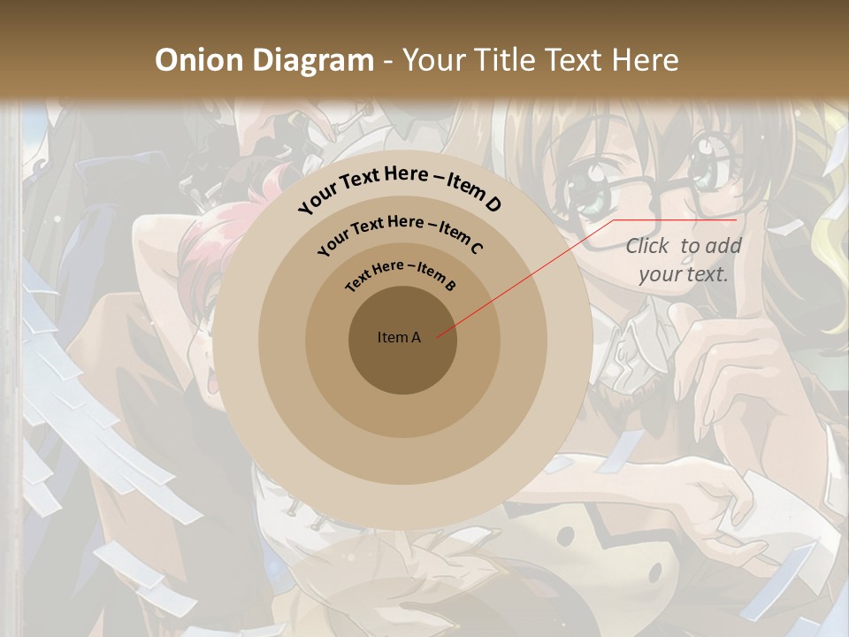 A Group Of Anime Characters With A Brown Background PowerPoint Template