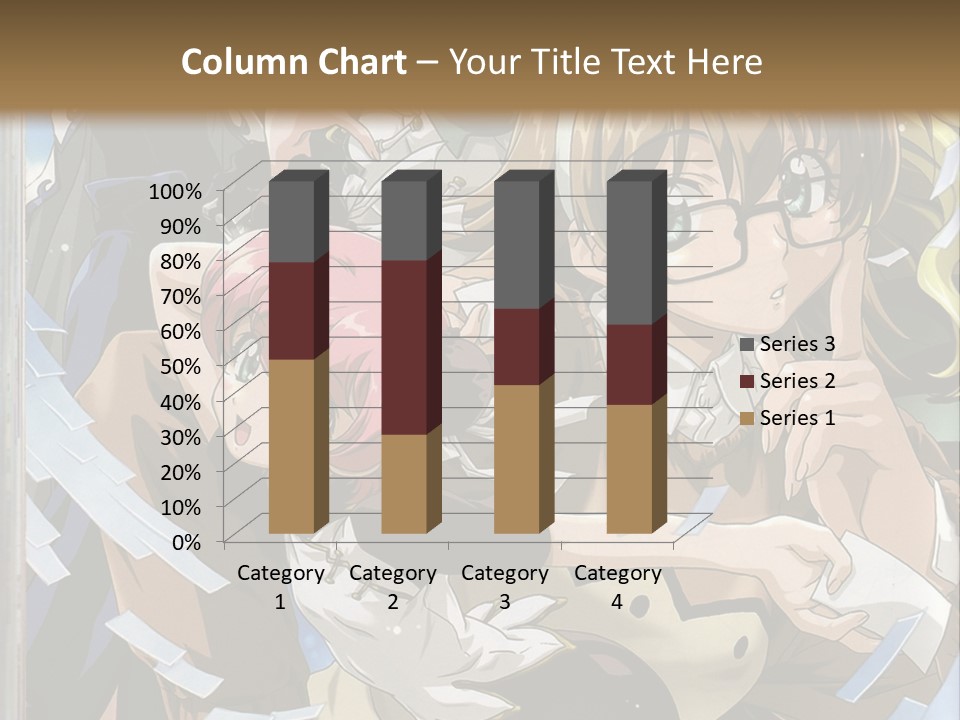 A Group Of Anime Characters With A Brown Background PowerPoint Template