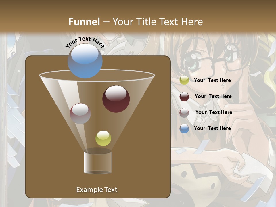 A Group Of Anime Characters With A Brown Background PowerPoint Template