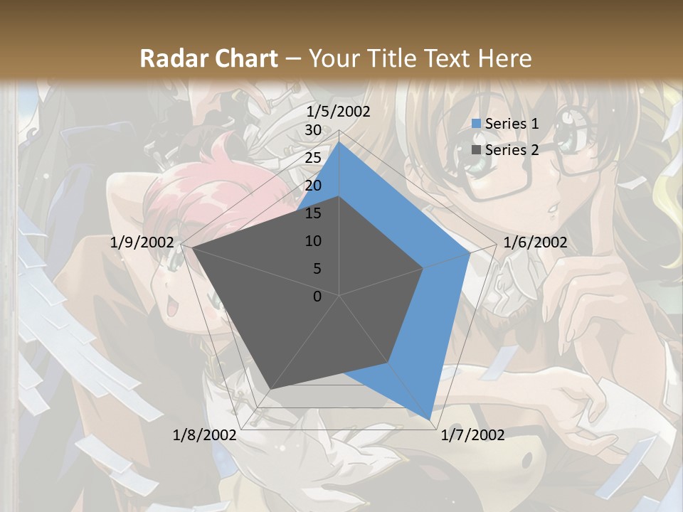 A Group Of Anime Characters With A Brown Background PowerPoint Template
