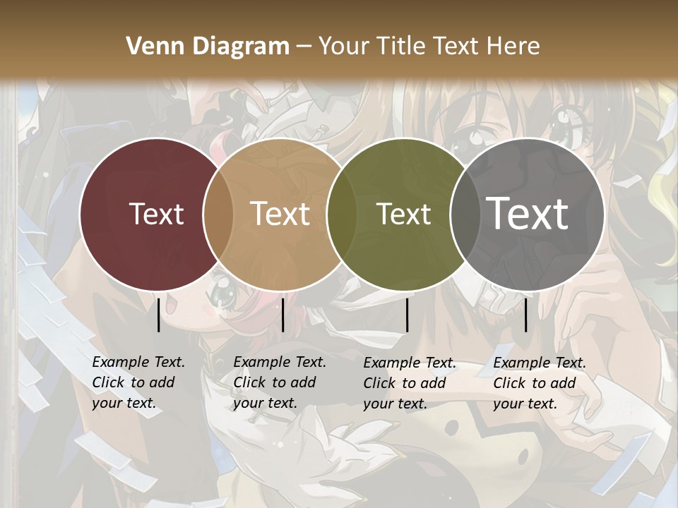 A Group Of Anime Characters With A Brown Background PowerPoint Template