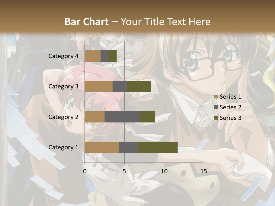 A Group Of Anime Characters With A Brown Background PowerPoint Template
