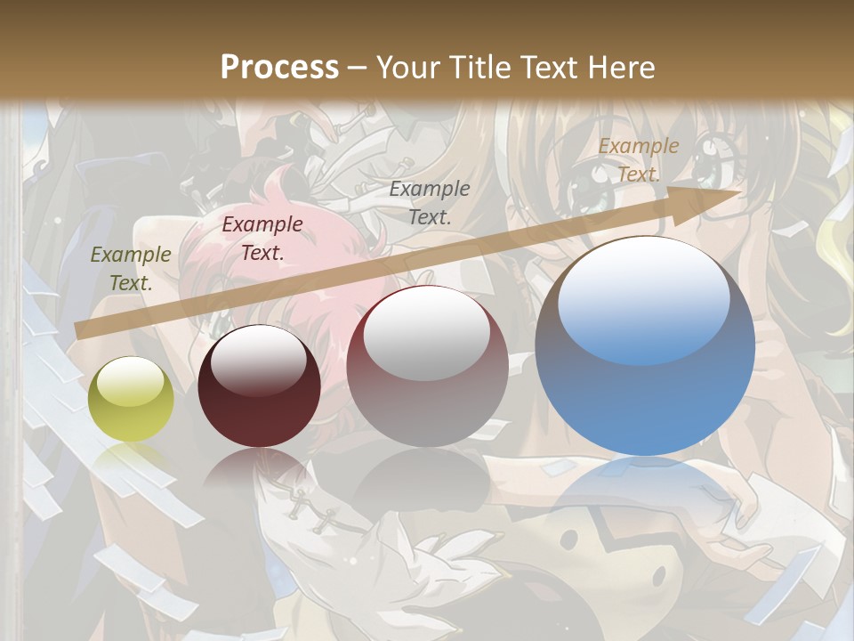 A Group Of Anime Characters With A Brown Background PowerPoint Template