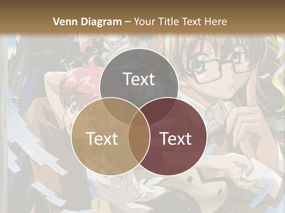 A Group Of Anime Characters With A Brown Background PowerPoint Template