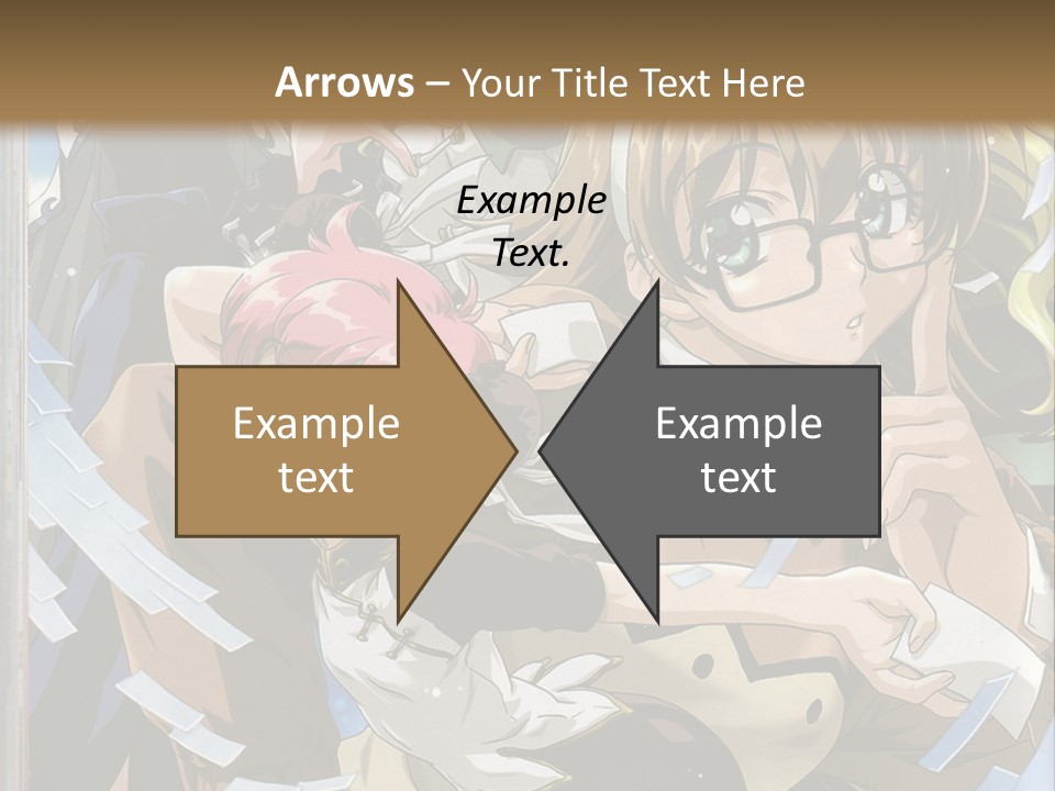 A Group Of Anime Characters With A Brown Background PowerPoint Template