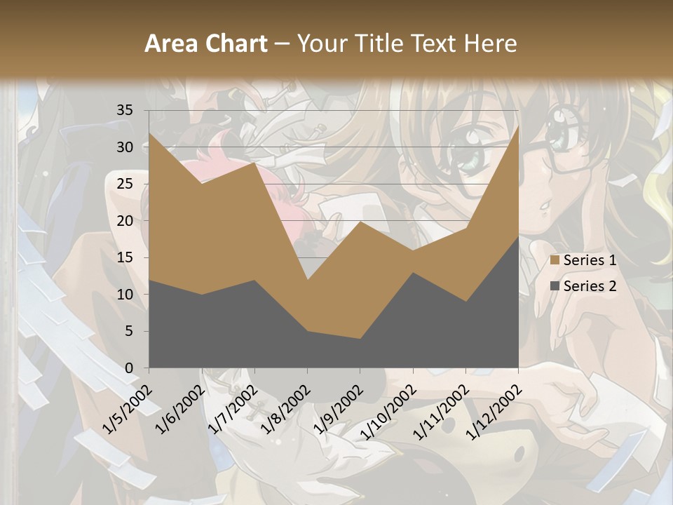 A Group Of Anime Characters With A Brown Background PowerPoint Template