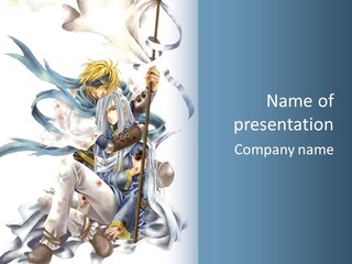 A Man With A Sword And A Woman With A Sword PowerPoint Template