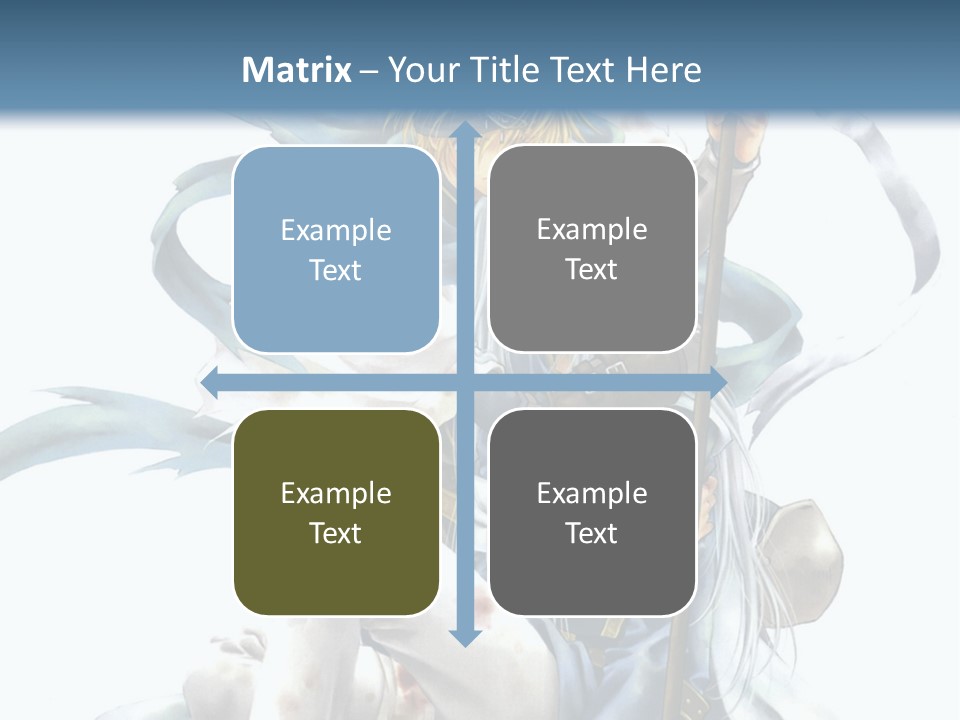 A Man With A Sword And A Woman With A Sword PowerPoint Template