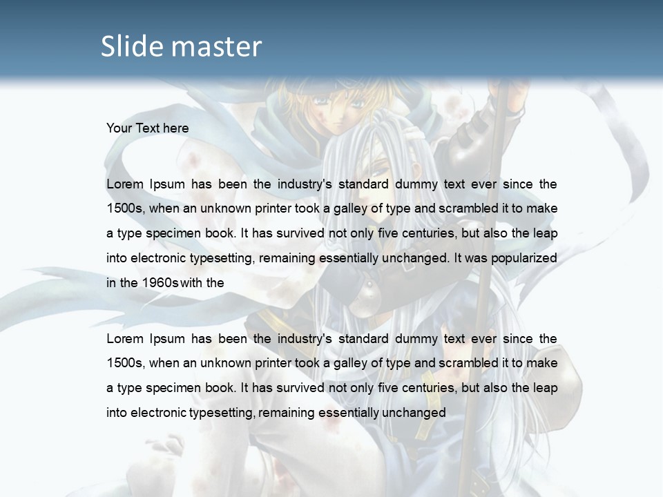 A Man With A Sword And A Woman With A Sword PowerPoint Template