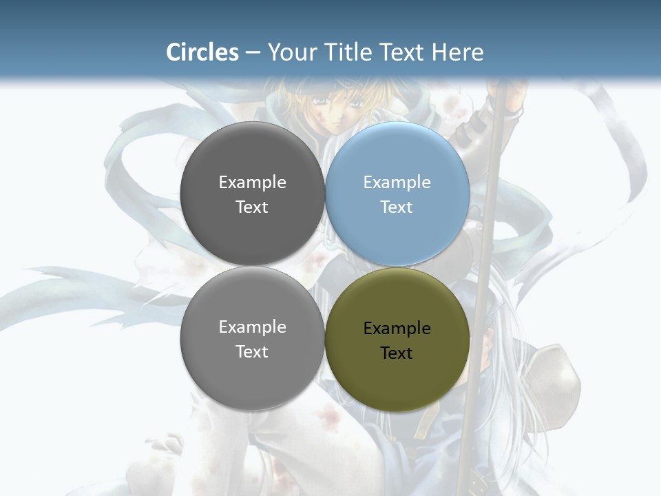 A Man With A Sword And A Woman With A Sword PowerPoint Template