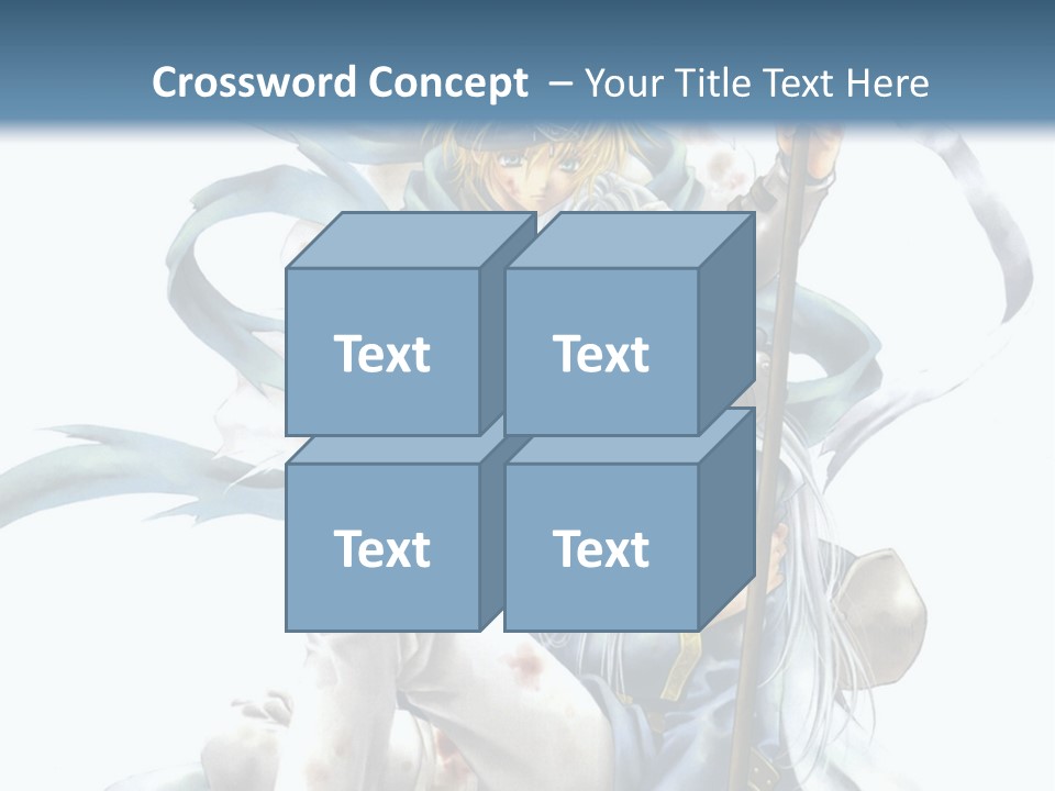 A Man With A Sword And A Woman With A Sword PowerPoint Template