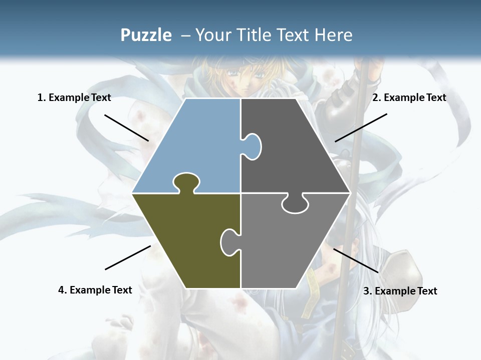 A Man With A Sword And A Woman With A Sword PowerPoint Template