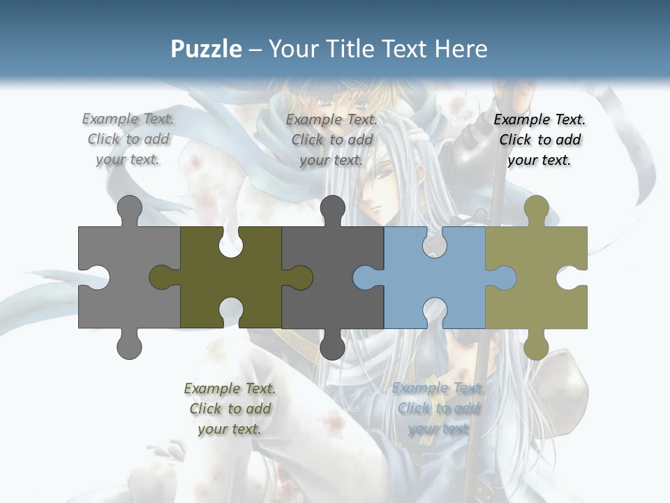 A Man With A Sword And A Woman With A Sword PowerPoint Template