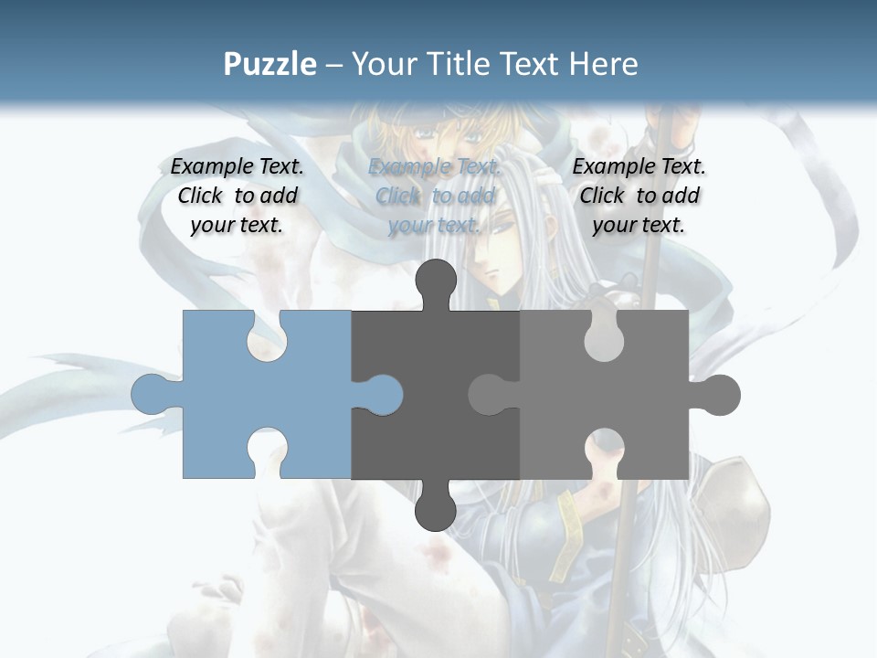 A Man With A Sword And A Woman With A Sword PowerPoint Template