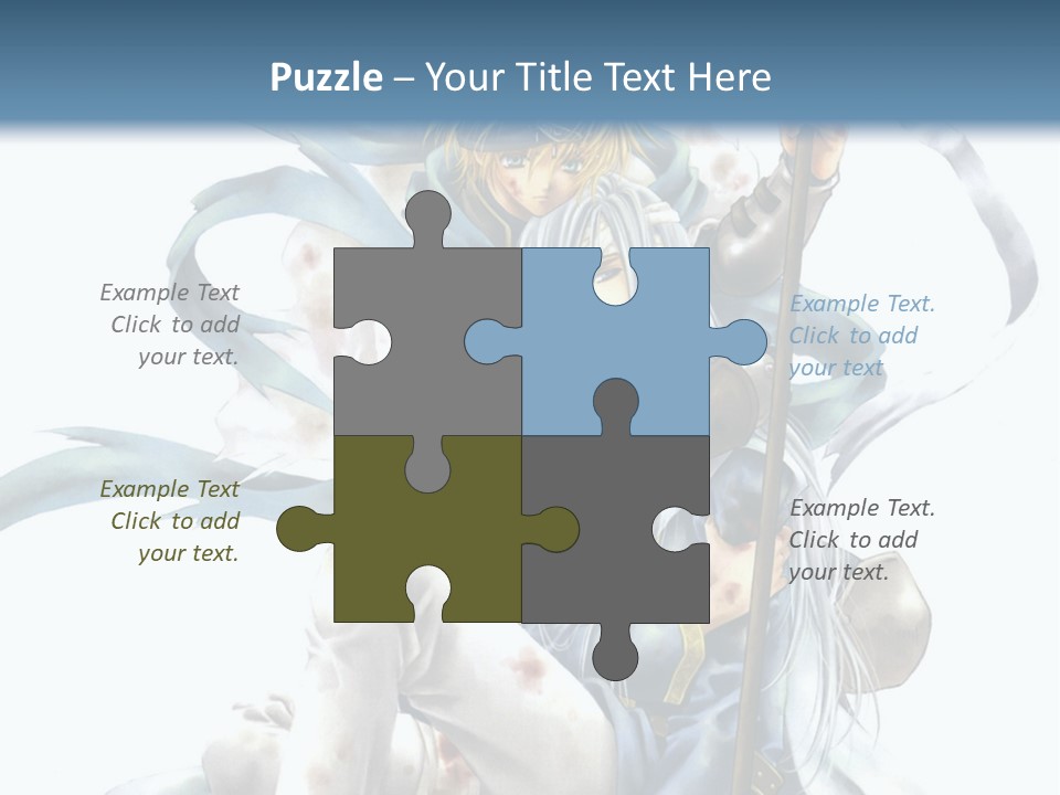 A Man With A Sword And A Woman With A Sword PowerPoint Template