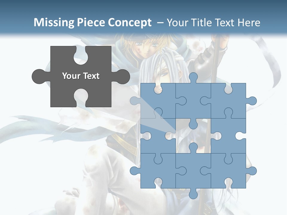 A Man With A Sword And A Woman With A Sword PowerPoint Template