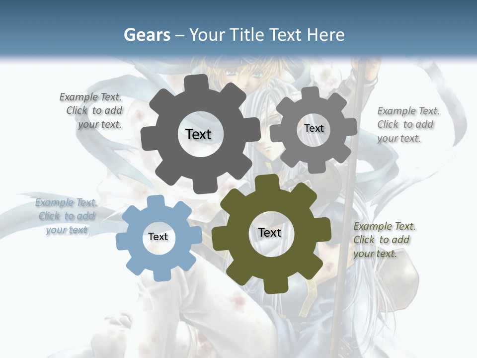 A Man With A Sword And A Woman With A Sword PowerPoint Template