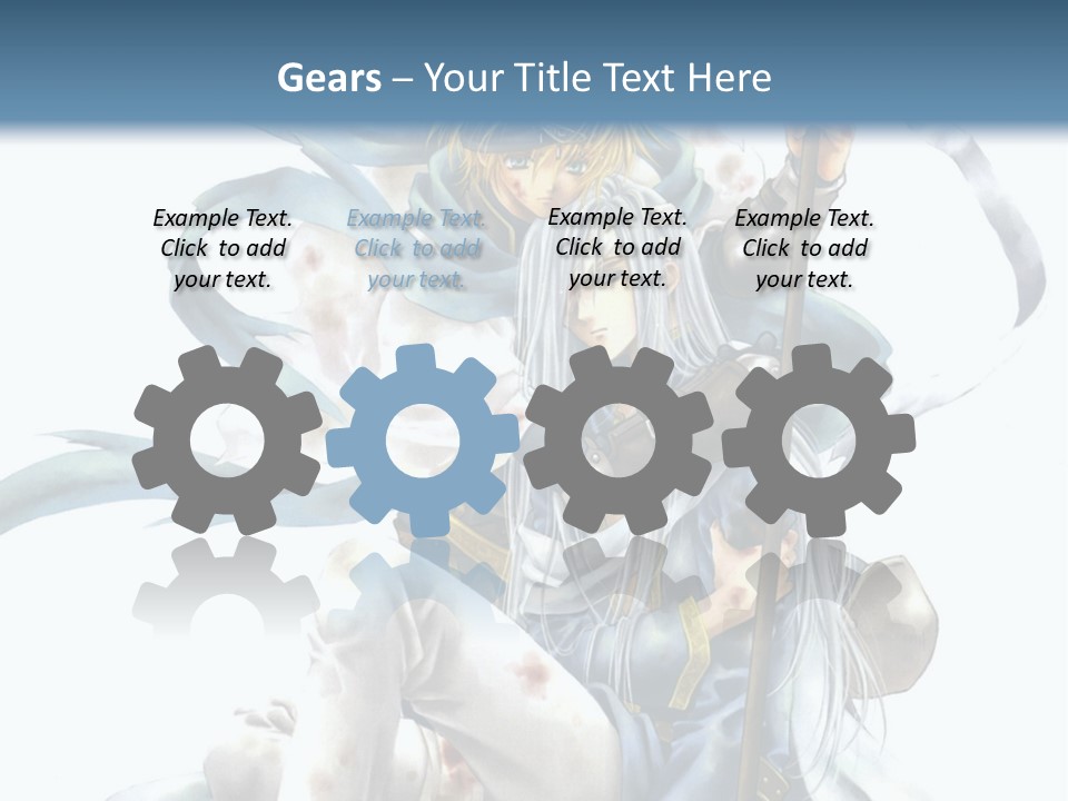 A Man With A Sword And A Woman With A Sword PowerPoint Template