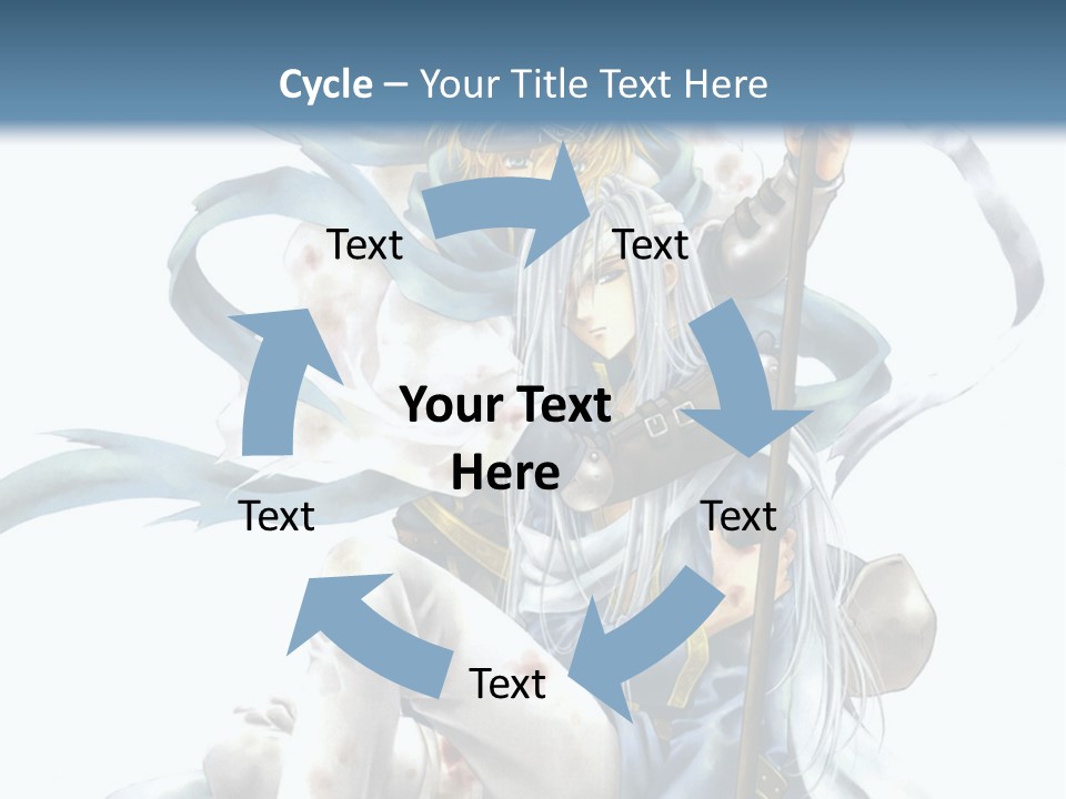 A Man With A Sword And A Woman With A Sword PowerPoint Template