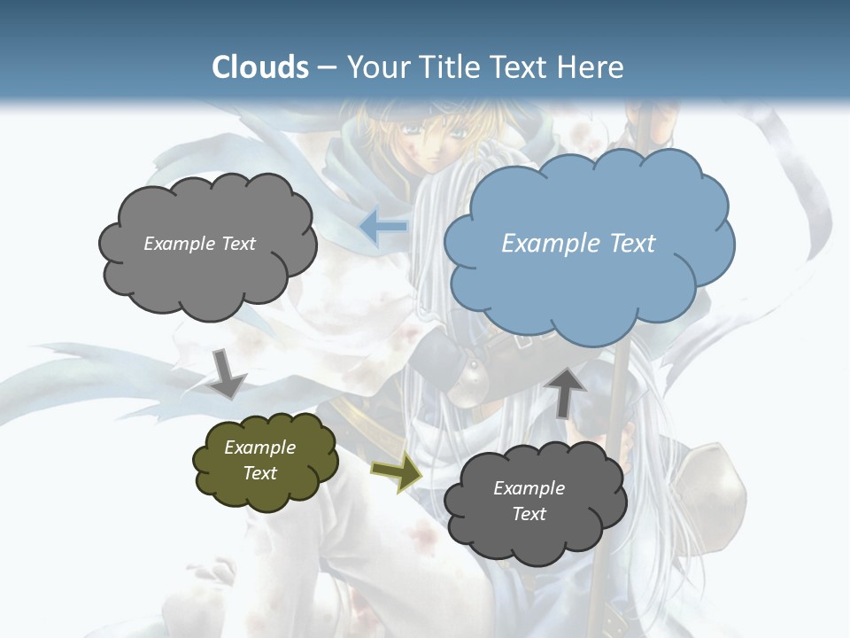 A Man With A Sword And A Woman With A Sword PowerPoint Template