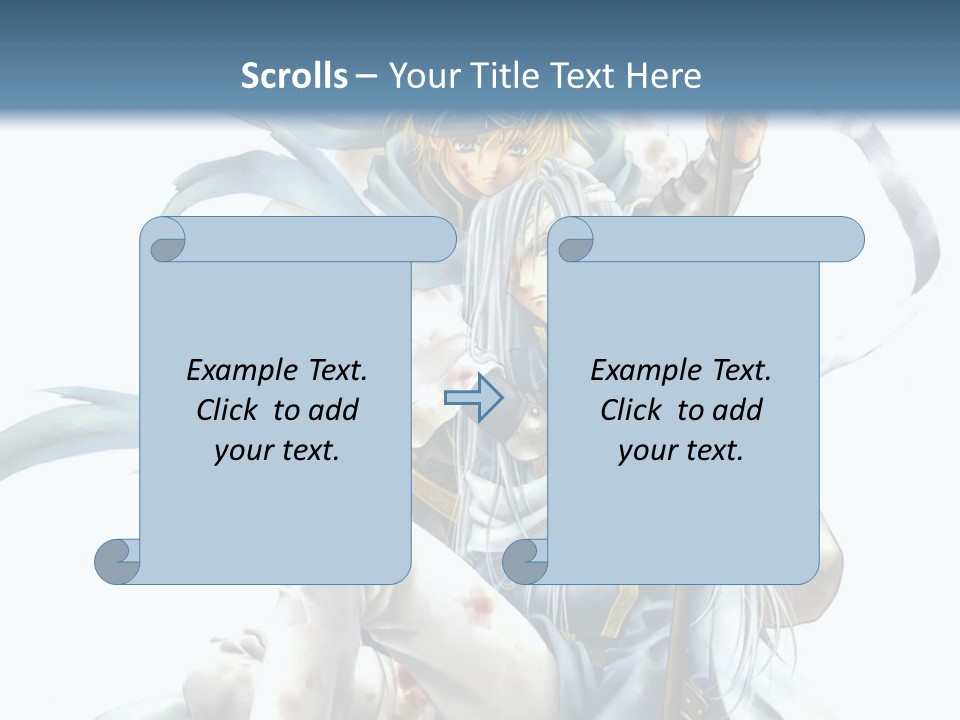 A Man With A Sword And A Woman With A Sword PowerPoint Template