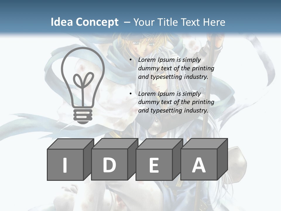 A Man With A Sword And A Woman With A Sword PowerPoint Template