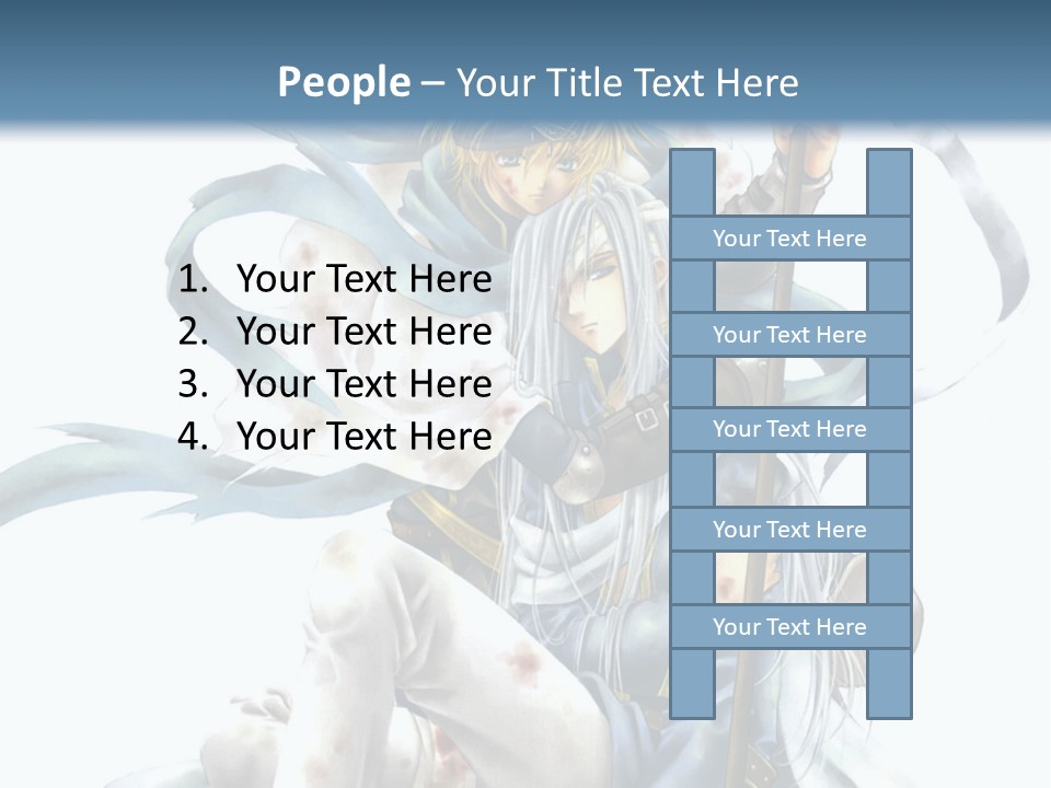 A Man With A Sword And A Woman With A Sword PowerPoint Template