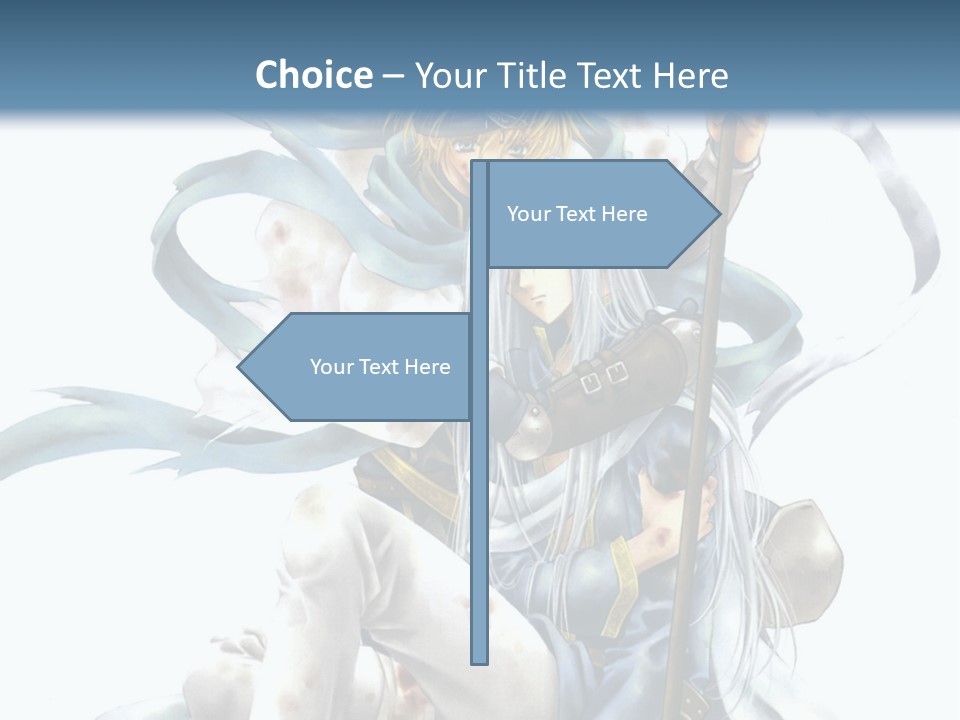 A Man With A Sword And A Woman With A Sword PowerPoint Template