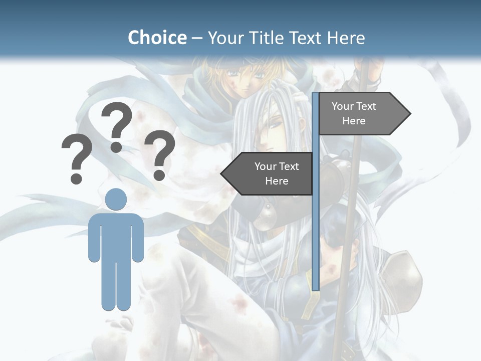 A Man With A Sword And A Woman With A Sword PowerPoint Template