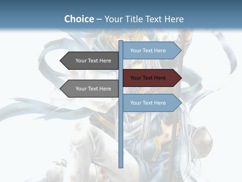 A Man With A Sword And A Woman With A Sword PowerPoint Template