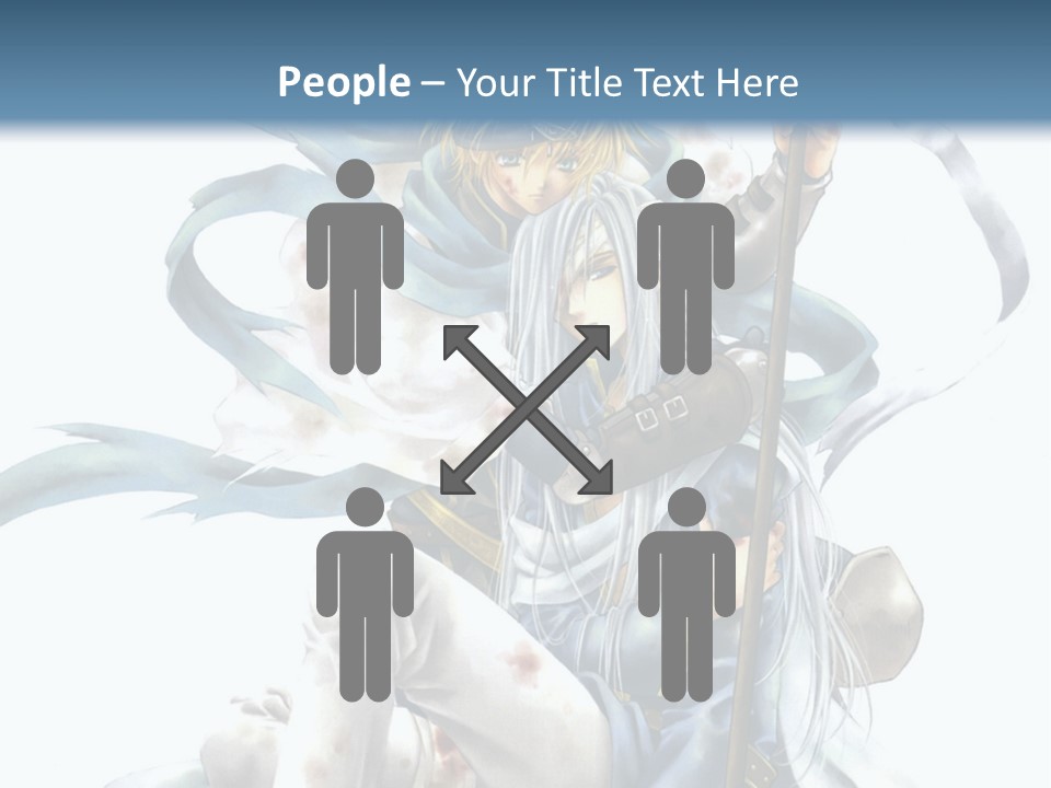 A Man With A Sword And A Woman With A Sword PowerPoint Template